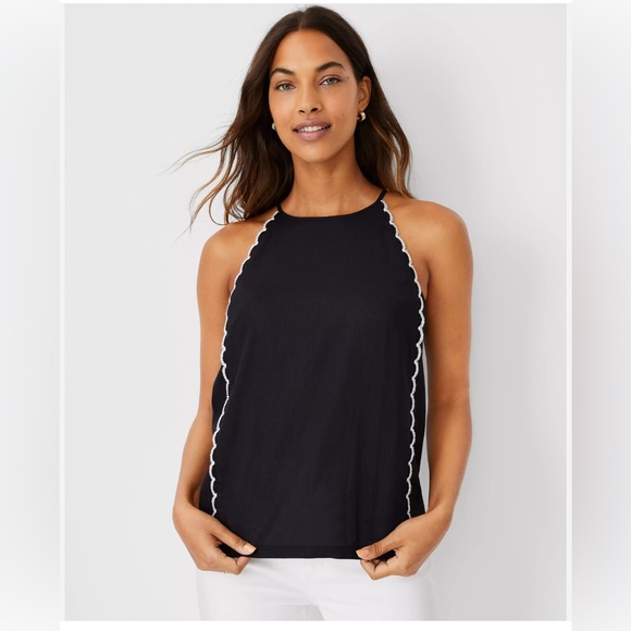 Ann Taylor Linen halter top, Size SP - Picture 1 of 8